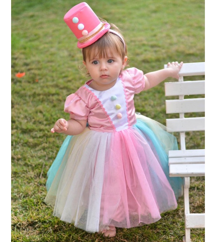 Vestido circo best sale rosa